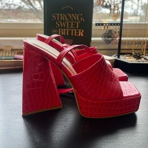 Forever 21 Pink Chunky Heels